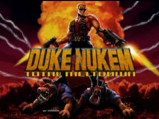 Duke Nukem title screen for Playstation